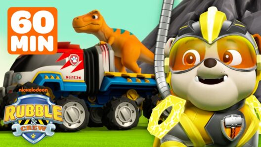 60 Minutes of PAW Patrol Dino Rescues w/ Rex! 🦖 | Rubble & Crew