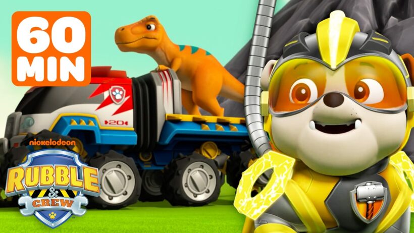 60 Minutes of PAW Patrol Dino Rescues w/ Rex! 🦖 | Rubble & Crew