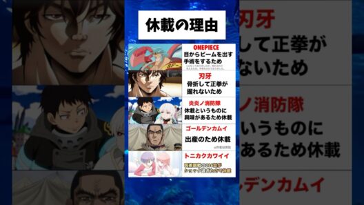 休載の理由がヤバすぎる #漫画 #アニメ #shorts #ワンピース #ゴールデンカムイ