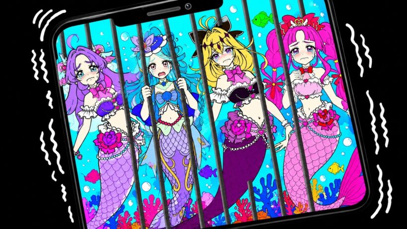 【プリキュアマーメイド】色をぬって人魚になってとじこめられたプリキュアをたすけるまとめ🧜‍♀️名探偵プリキュア❤️